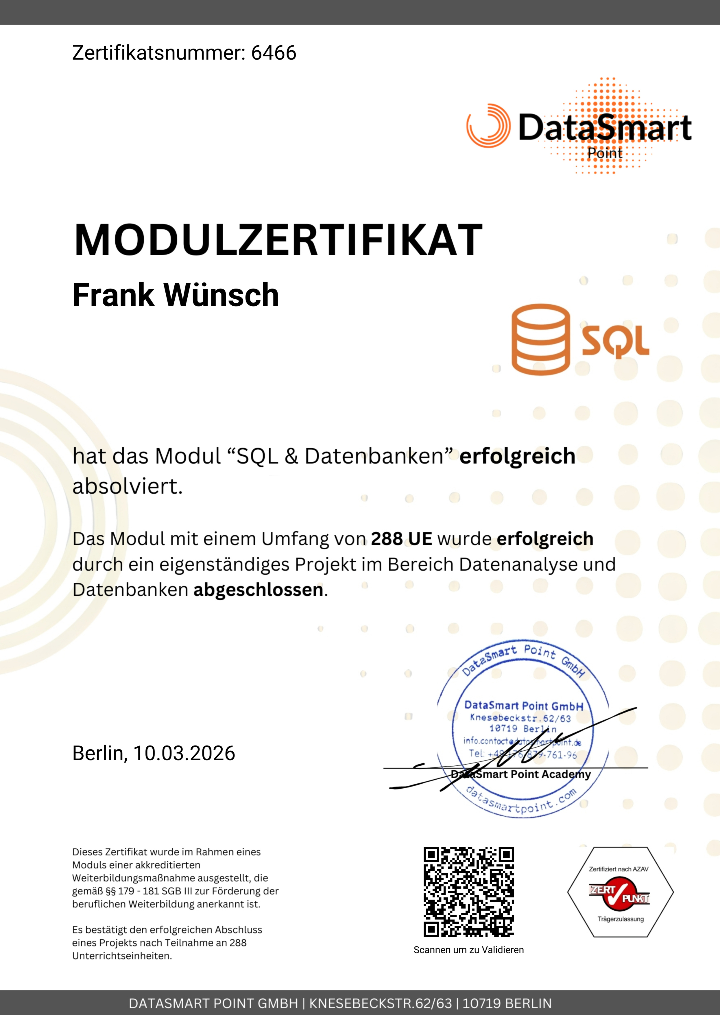 DSP MySQL Zertifikat [2026]